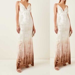 Danielle Frankel Imogen Ombré Silk Velvet Gown